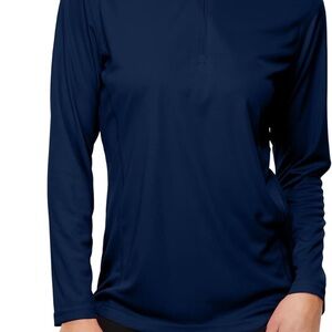 Women's UPF50+ Long Sleeve UV Sun Protection Shirts 1/4 Zip Quick Dry